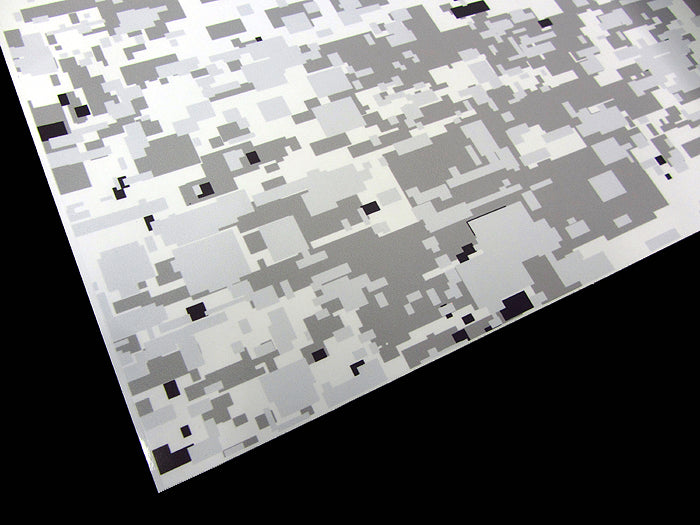 Snow Camo Vinyl Black Gray Blue Camouflage Pattern Wrap Air