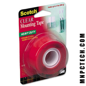 Scotch® Mounting Tape 4010, Clear, 1 in x 60 in x 0.02 in (25.4 mm