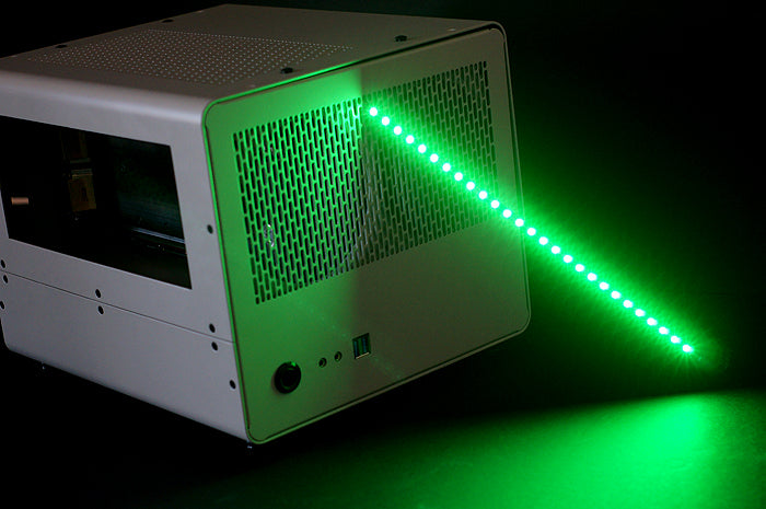 LEDdess PC LED Flexible Light Strip Computer Lighting Green with Magnetic  for PC Case Computer Lighting Kit(30cm,18leds,S Series)